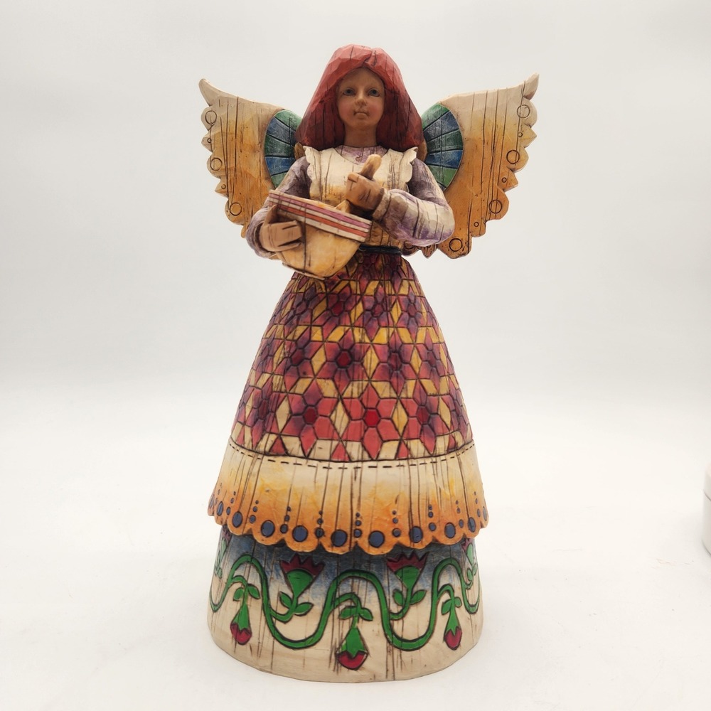 Jim Shore 2002 Heartwood Creek Angel of Contentment Figurine Folk Art Vintage